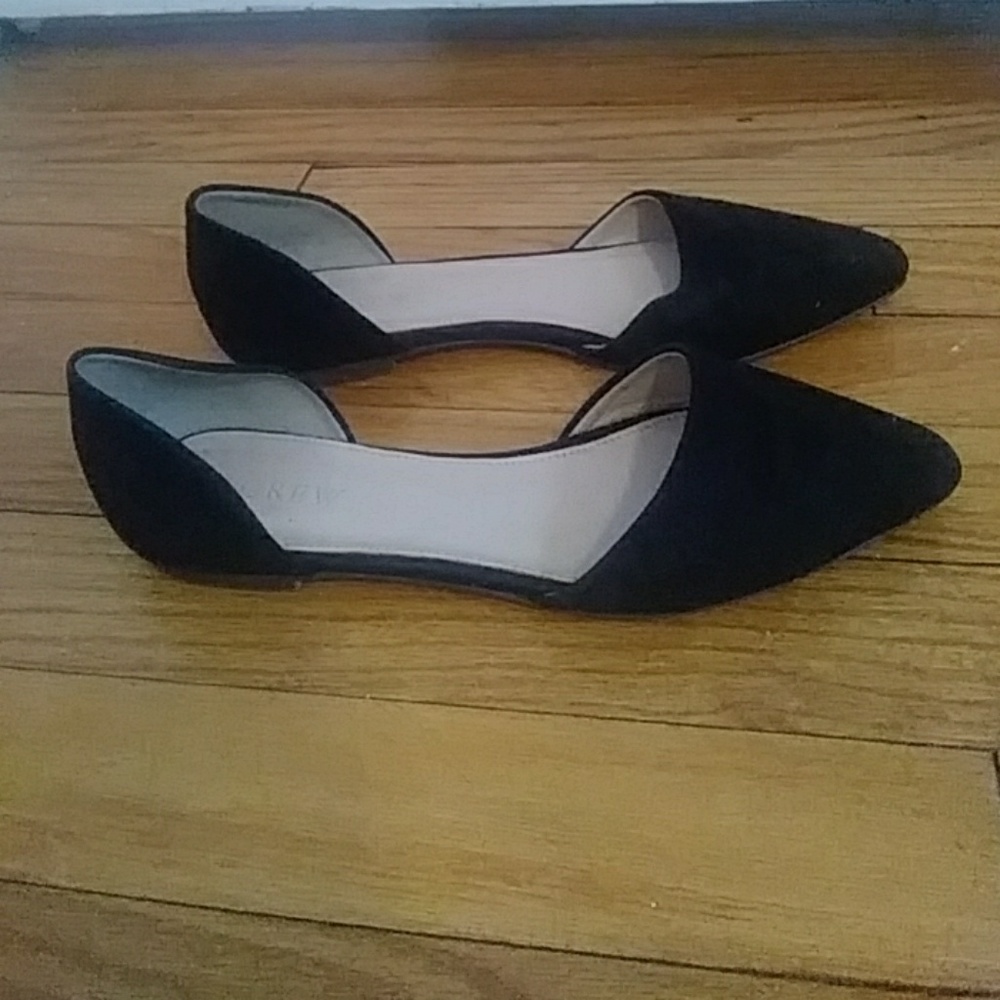 Black Suede Pointy Flats